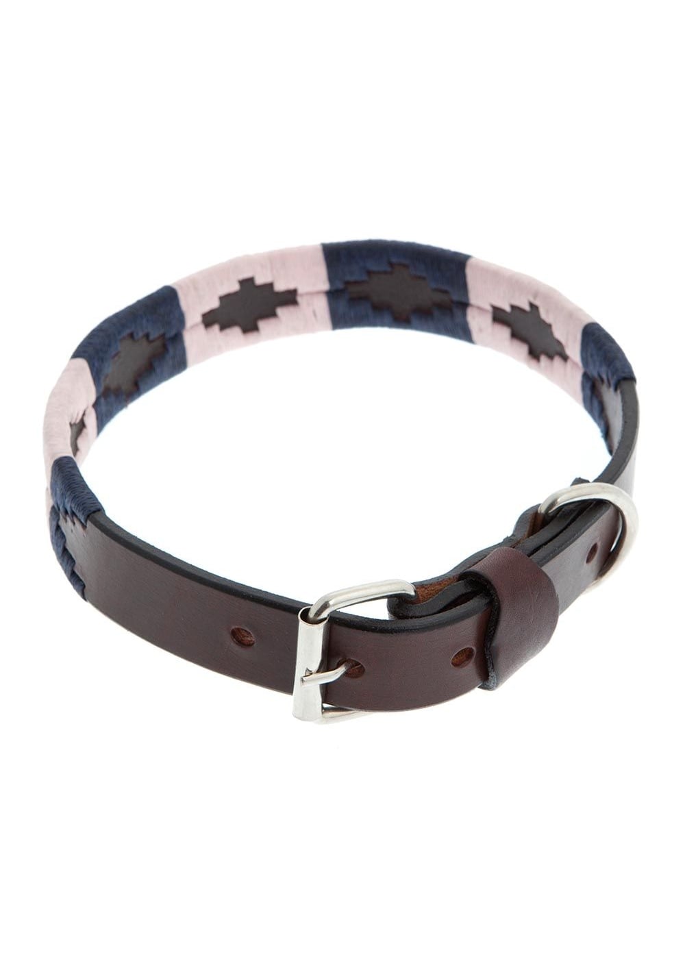 Hermoso Dog Collar - Pink and Navy - 1