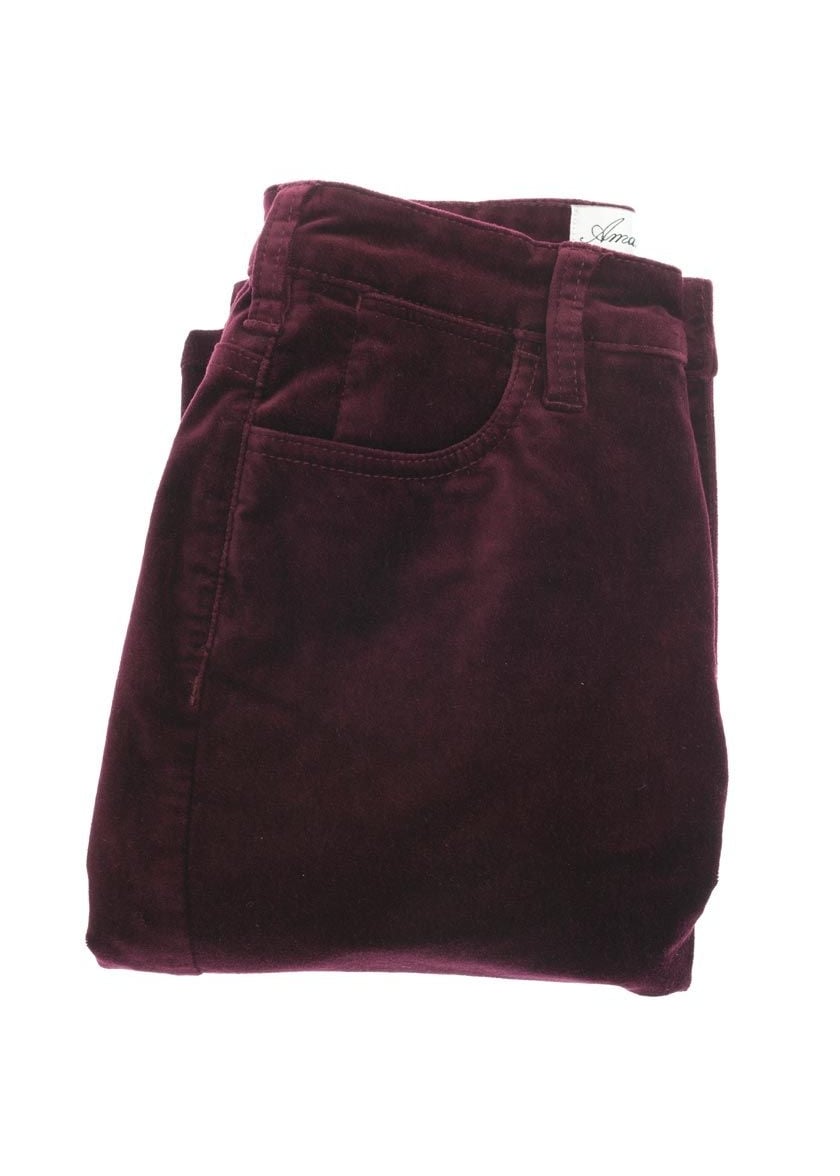 Velvet Straight Leg Jeans - Garnet - 5