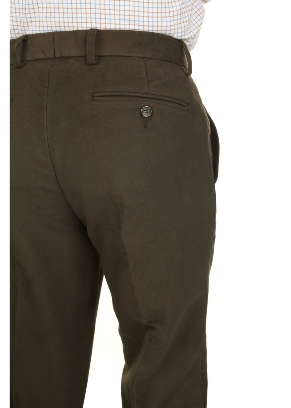 Epsom Moleskin Trousers - Olive - 3