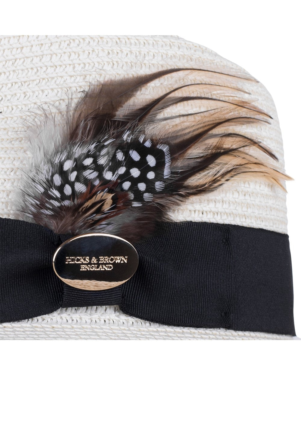 The Aldeburgh Fedora with Guinea and Pheasant Feather - Cream - 5