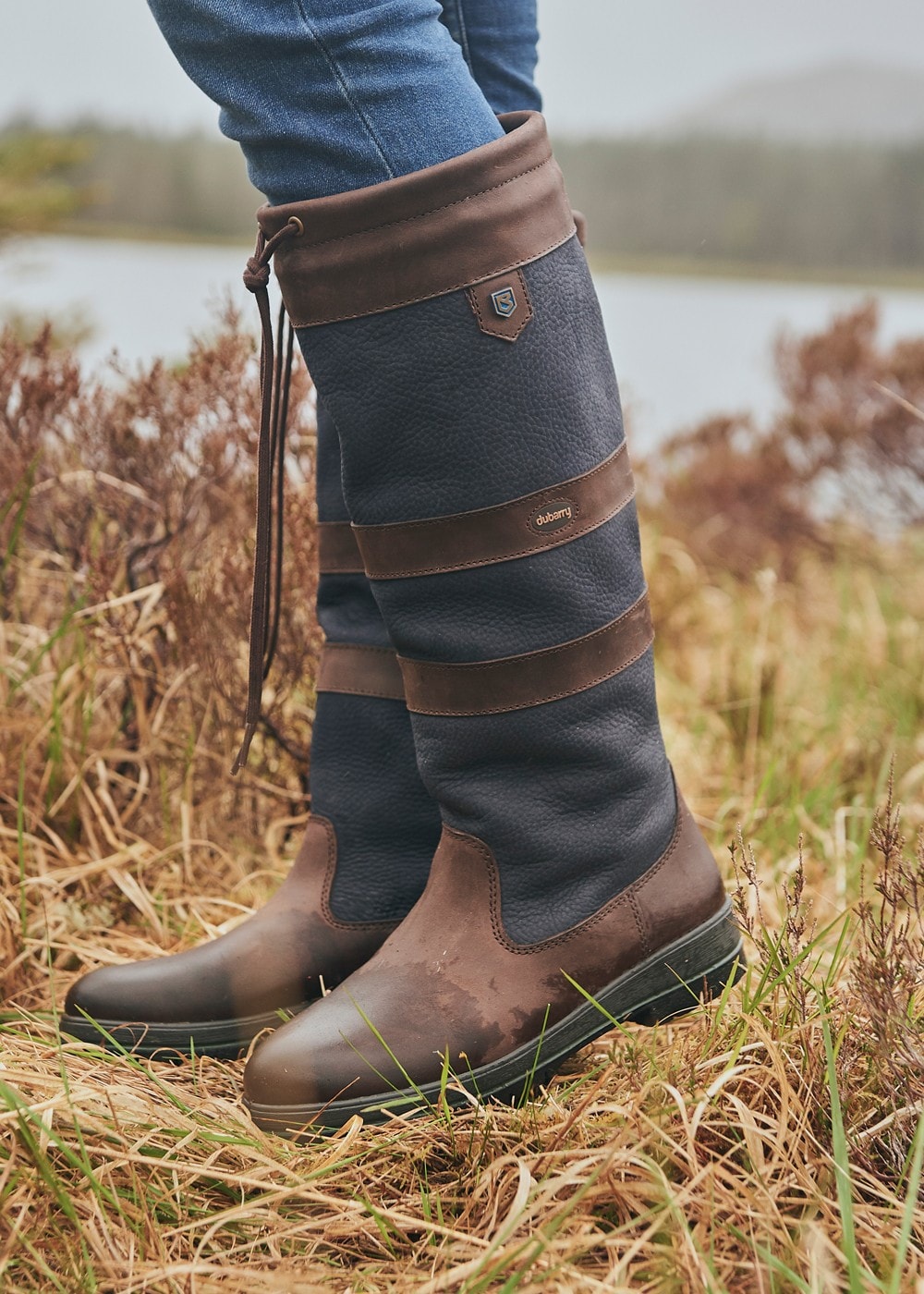 Galway Extrafit Boots - Navy and Brown - 7