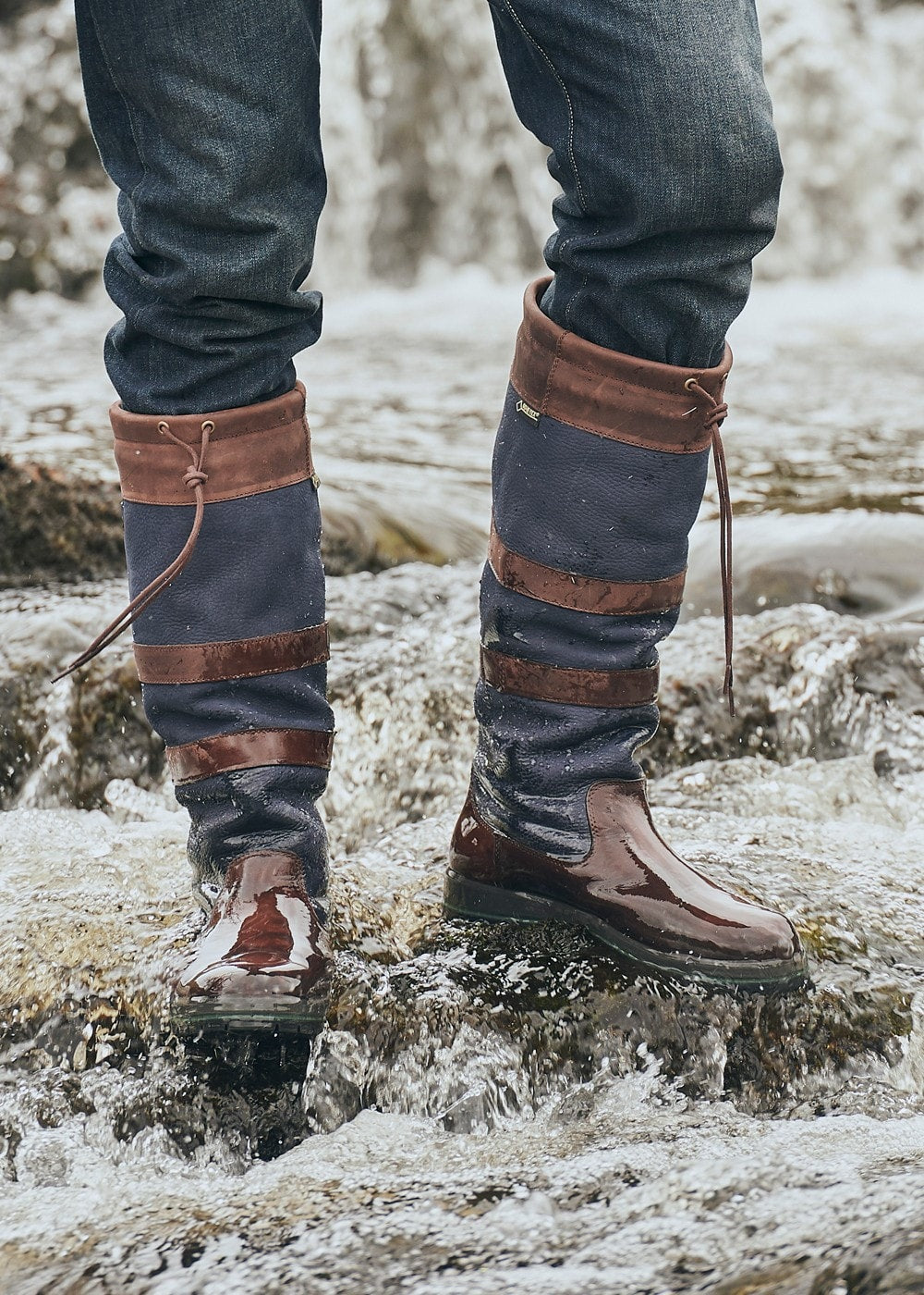 Galway Extrafit Boots - Navy and Brown - 2