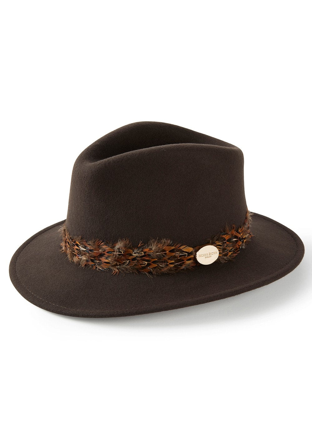 Suffolk Fedora Bronze Wrap - Dark Brown - 3