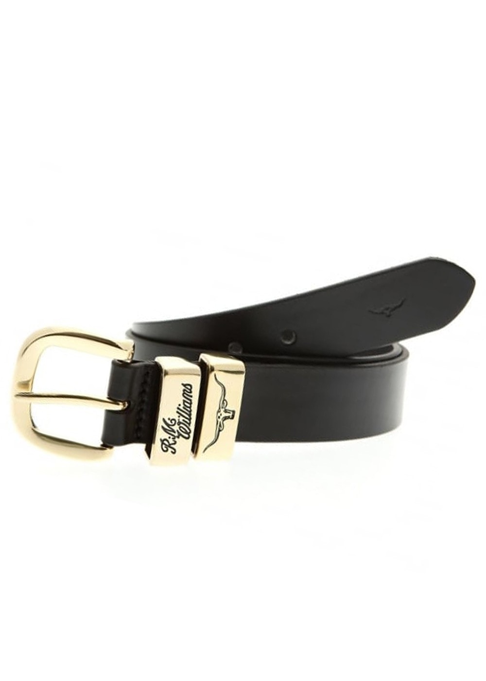 3 Piece 1.5" Brass Buckle Belt - Black - 4