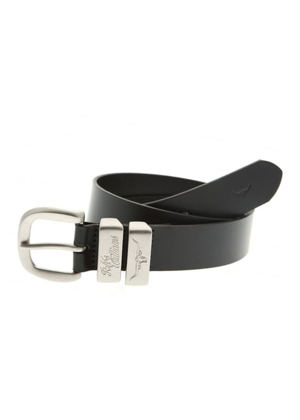 3 Piece 1.5" Silver Buckle Belt - Black - 4