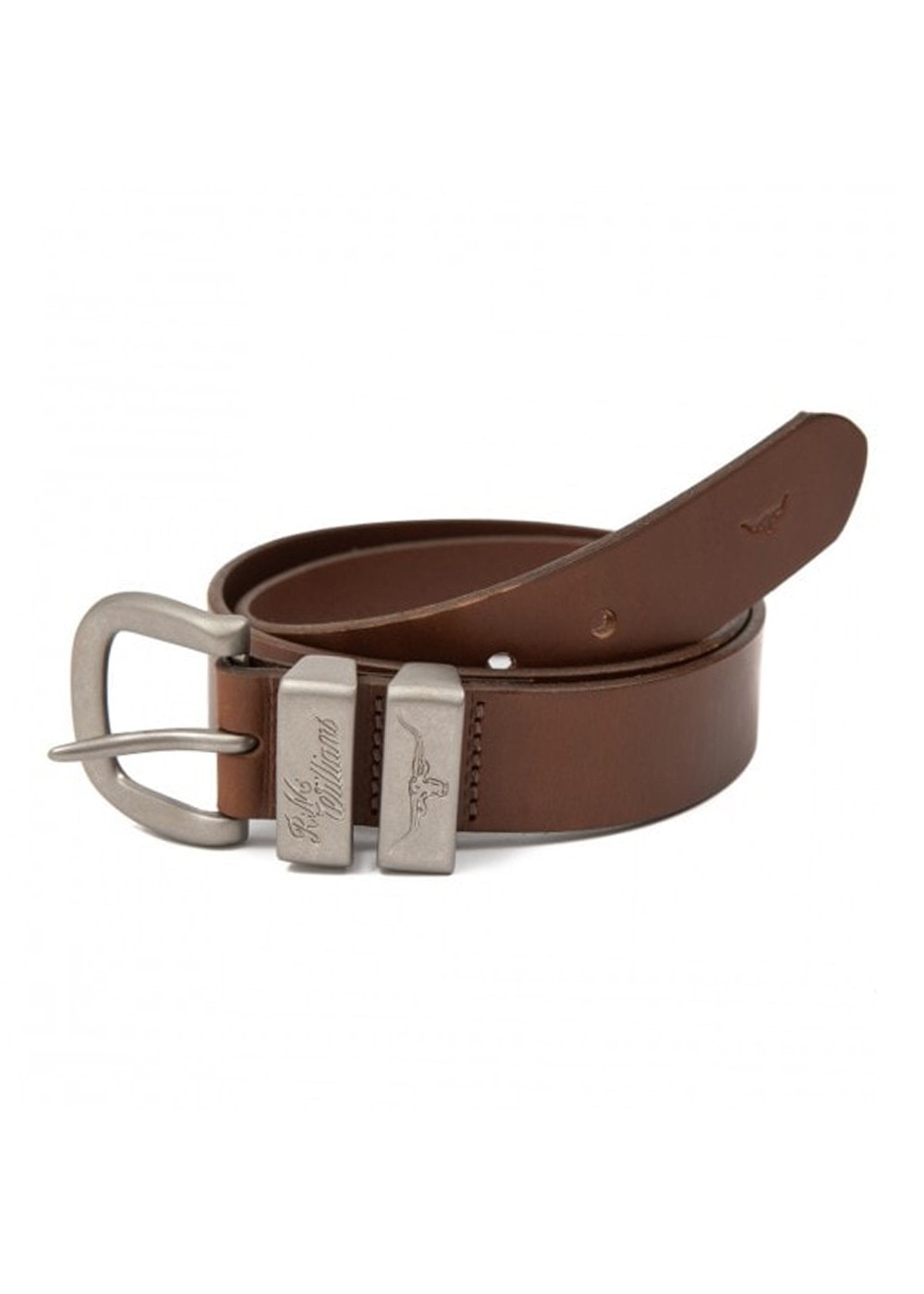 3 Piece 1.5" Silver Buckle Belt - Dark Tan - 4