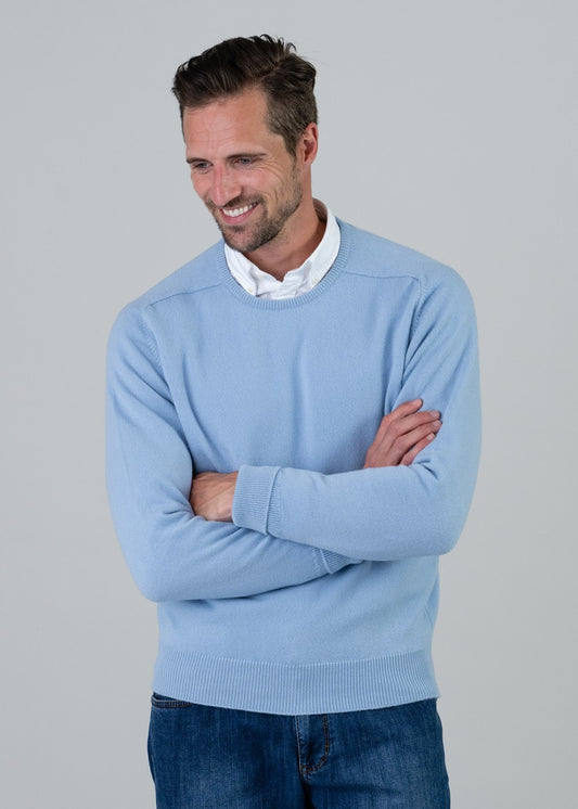 Melrose 2 Ply Cashmere Crew Neck - Hyacinth - 1