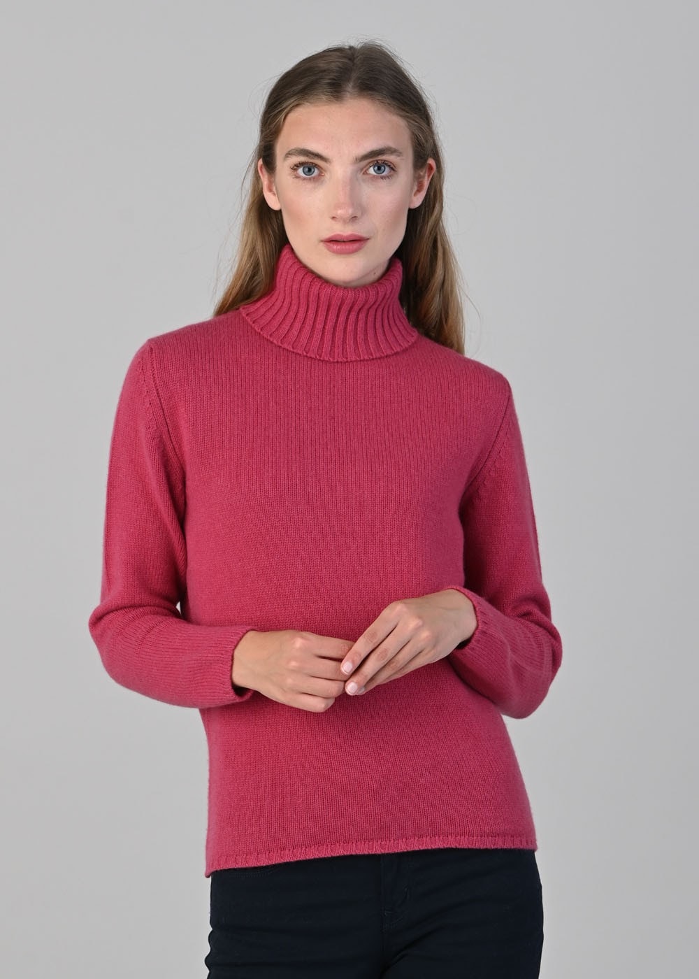 Amelia Cashmere Roll Collar - Protea - 1