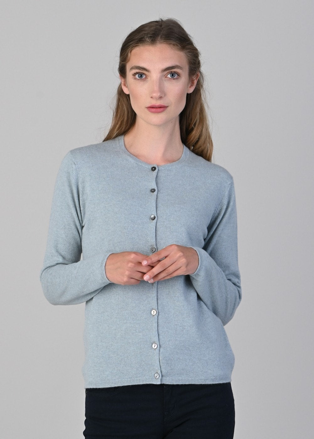 Millie Cashmere High Button Cardigan - Harr - 1