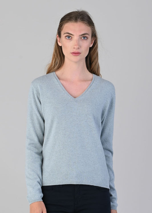 Millie Cashmere Vee Neck - Harr - 1