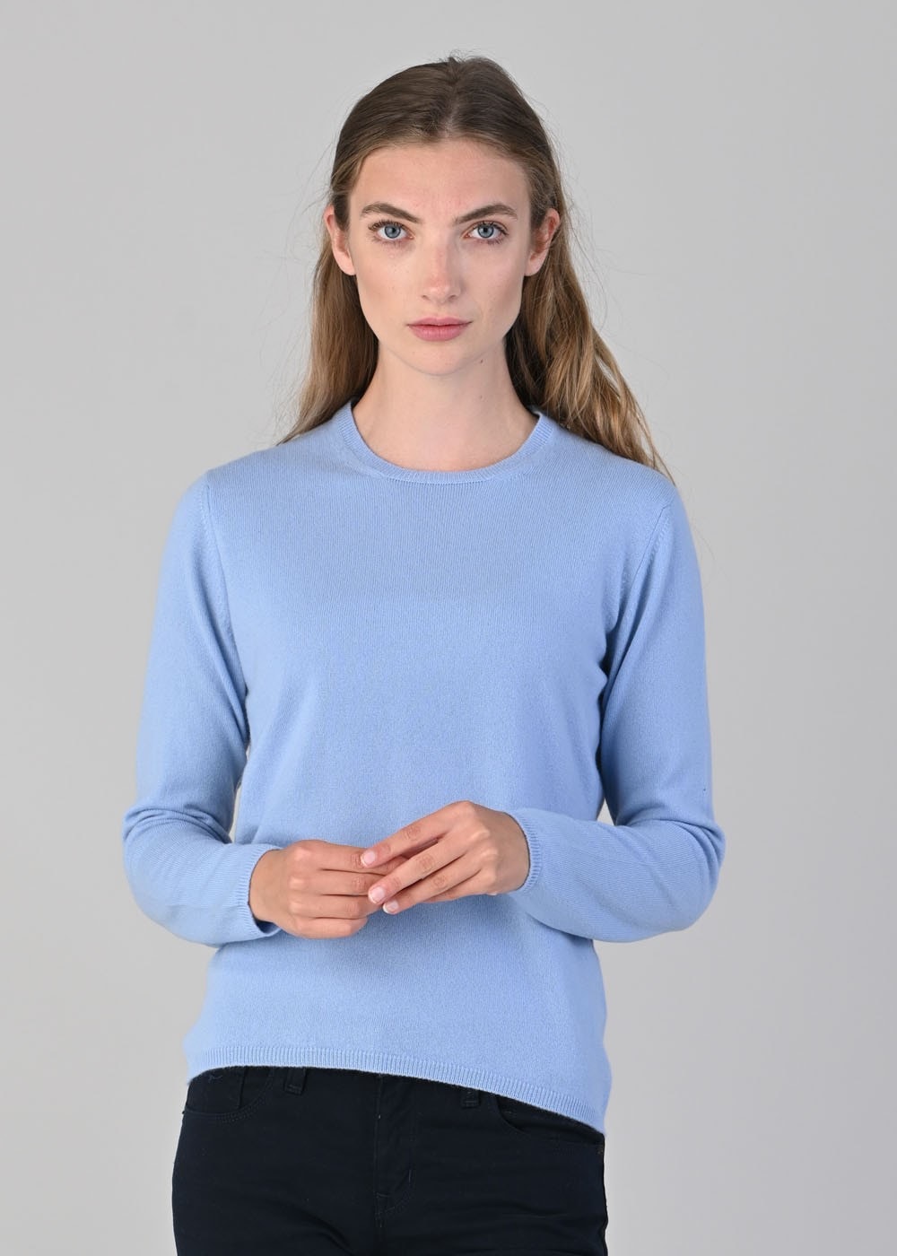 Millie Cashmere Crew Neck - Hyacinth - 1