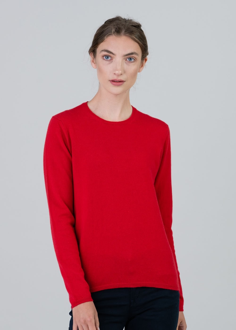 Millie Cashmere Crew Neck - Cardinal - 1