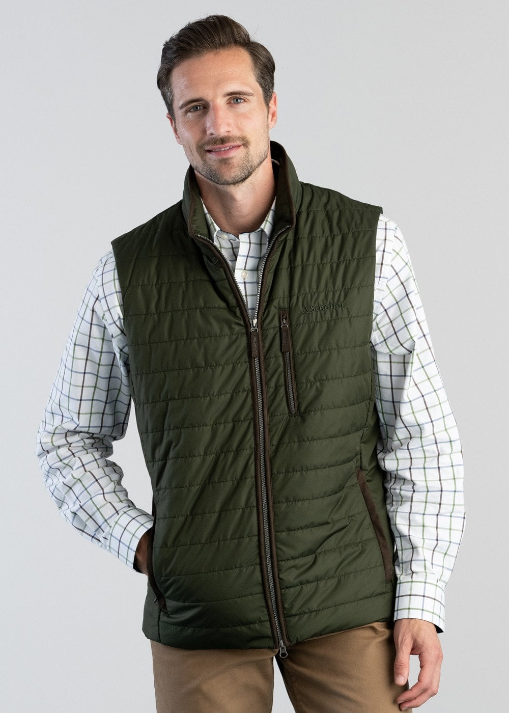 Brora Gilet - Forest - 1