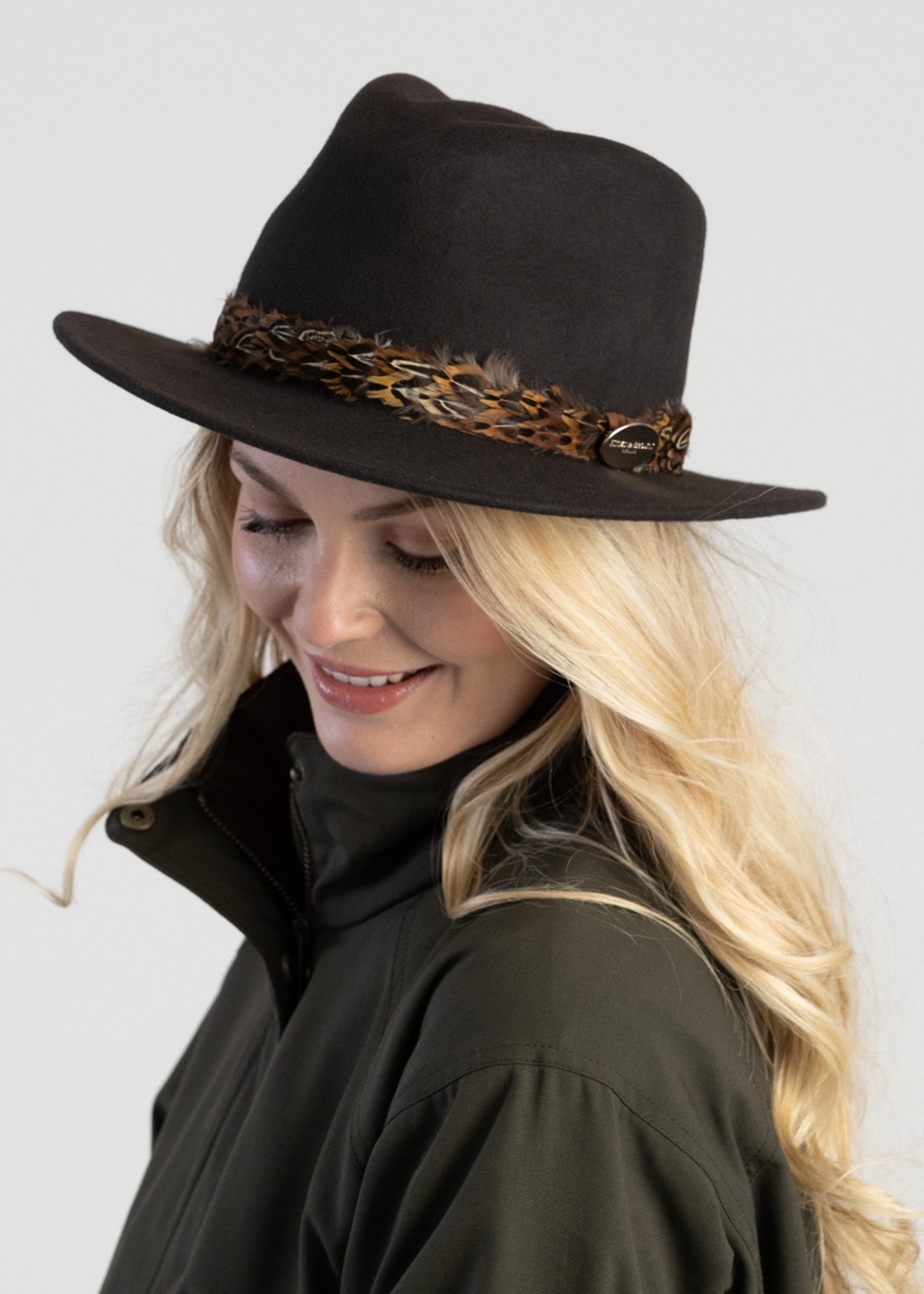 Suffolk Fedora Bronze Wrap - Dark Brown - 2