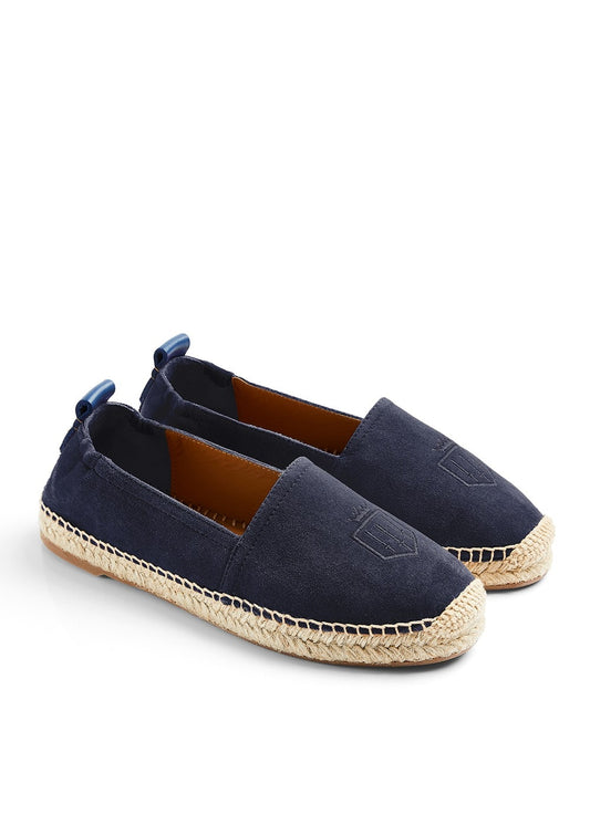 Monaco Flat Espadrille - Navy - 1