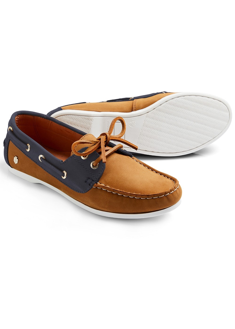 Salcombe Deck Shoes - Tan and Navy - 2