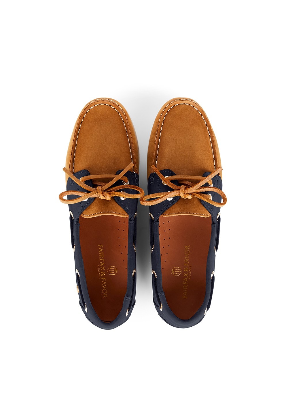 Salcombe Deck Shoes - Tan and Navy - 4