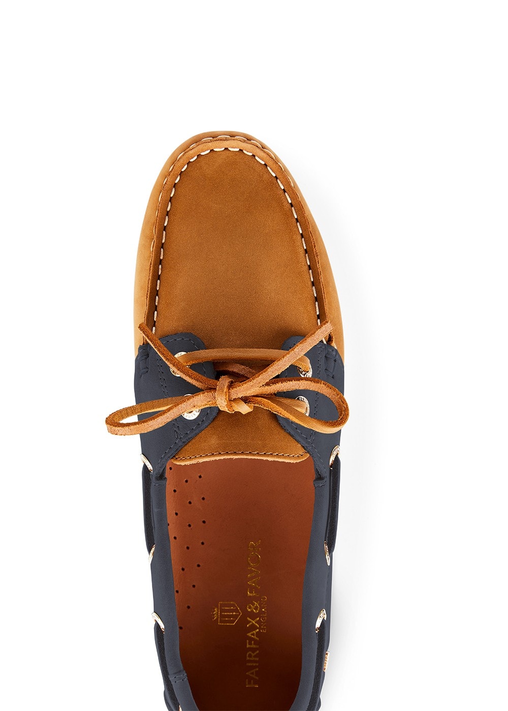 Salcombe Deck Shoes - Tan and Navy - 5