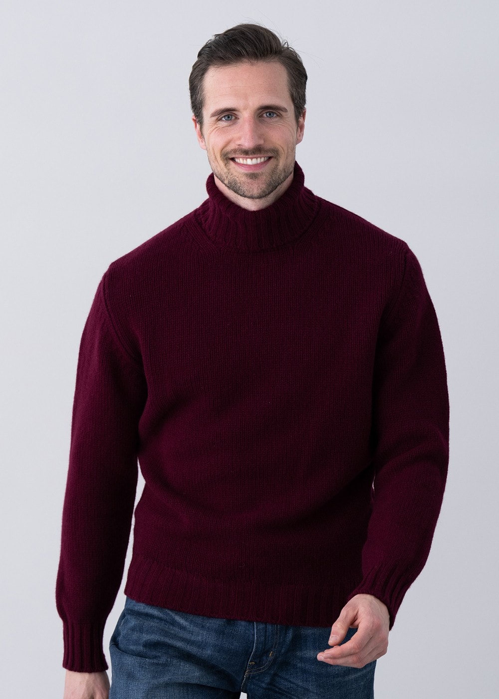 Alain Roll Collar - Bordeaux - 1