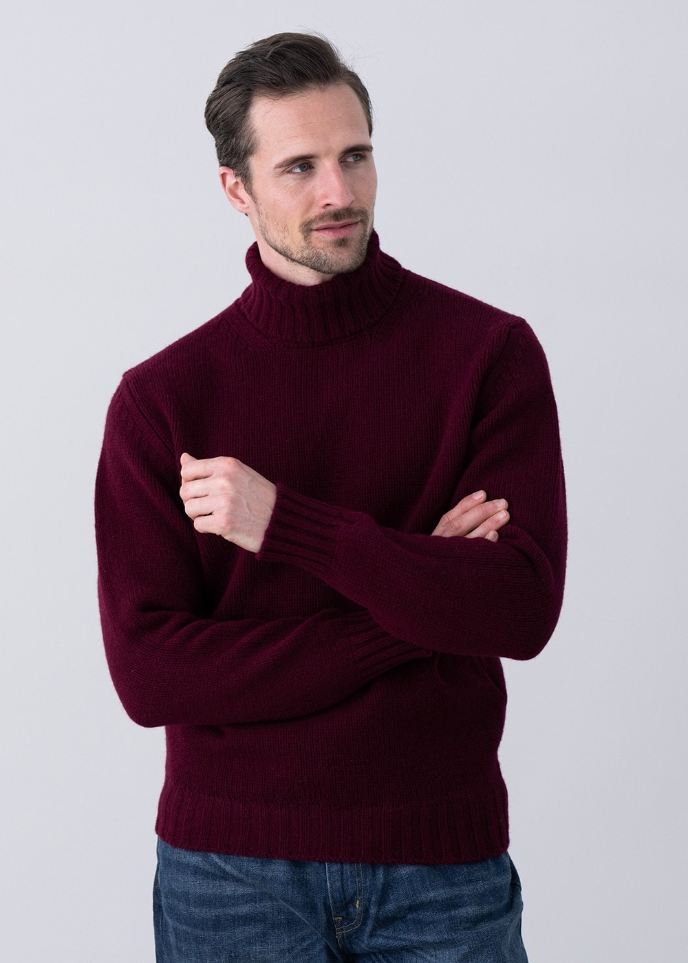 Alain Roll Collar - Bordeaux - 3