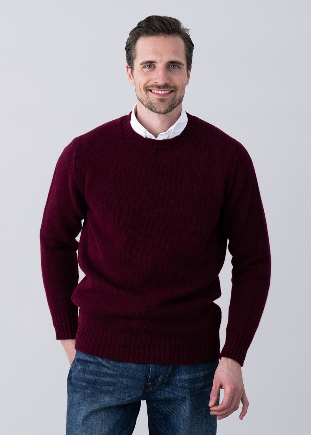 Longford Crew Neck - Bordeaux - 1