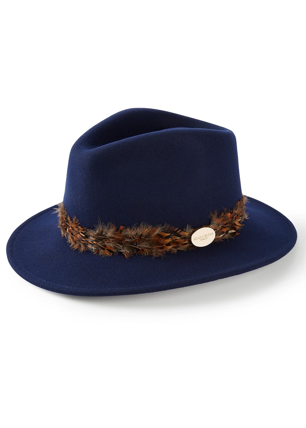 Suffolk Fedora Bronze Wrap - Navy - 4