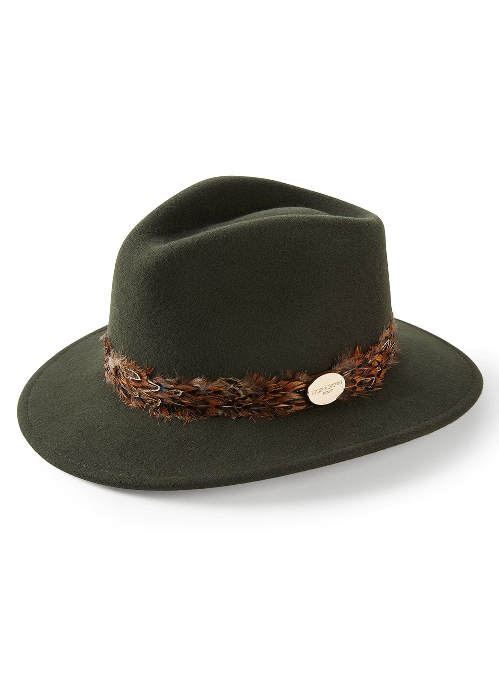 Suffolk Fedora Bronze Wrap - Olive Green - 7