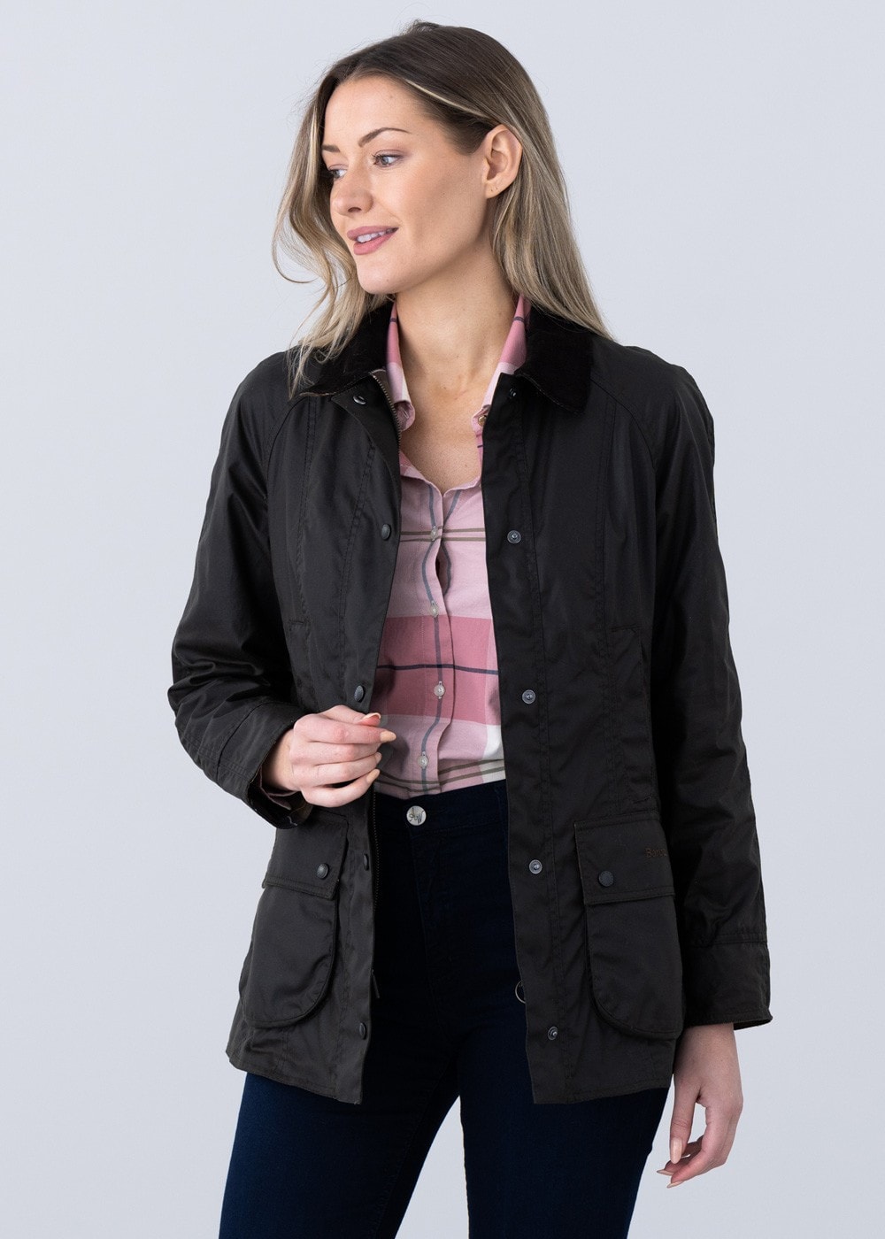 Ladies Classic Beadnell Jacket - Olive - 4