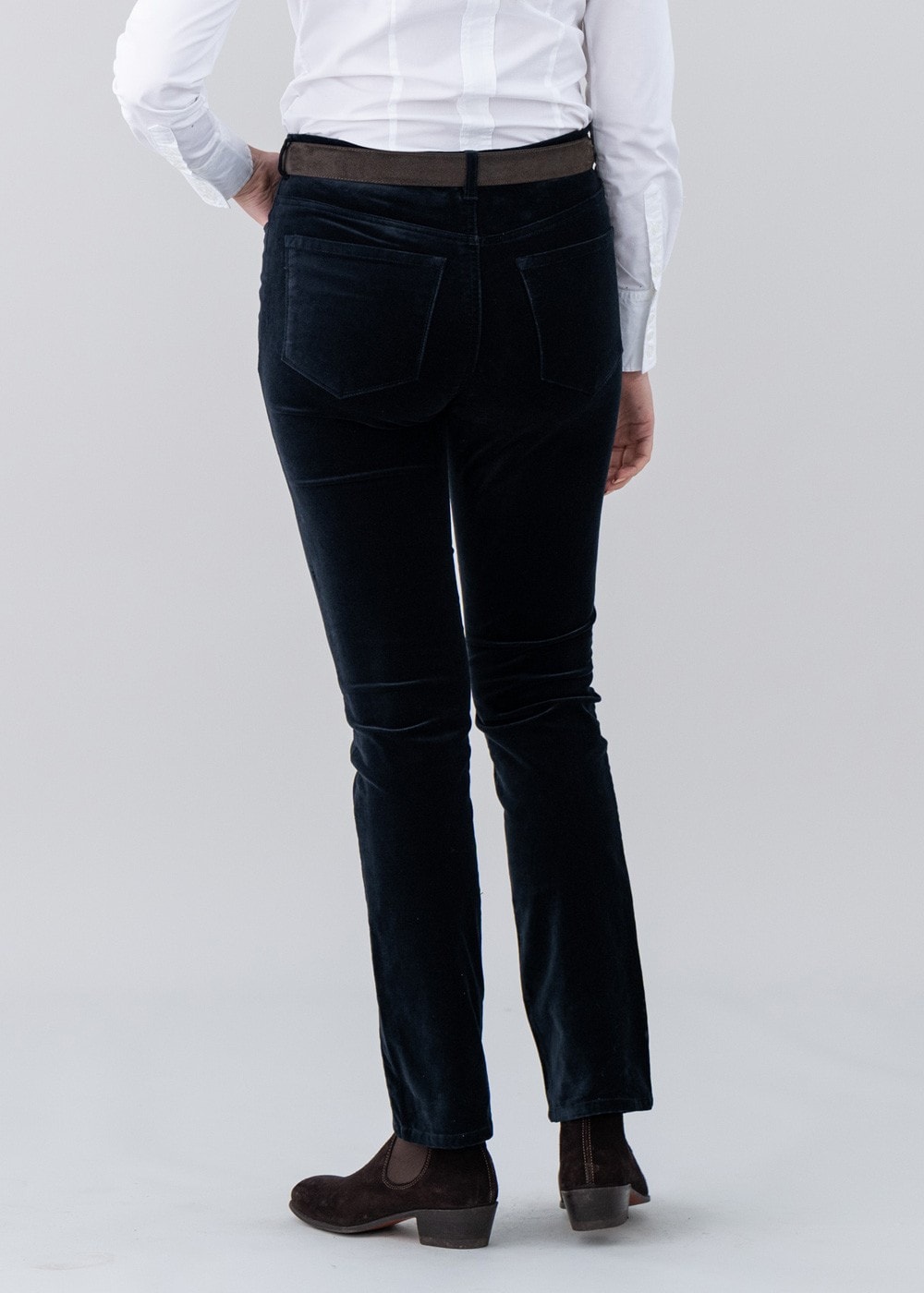 Velvet Straight Leg Jeans - Navy - 4