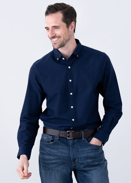 Gunn Oxford Shirt - Navy - 1