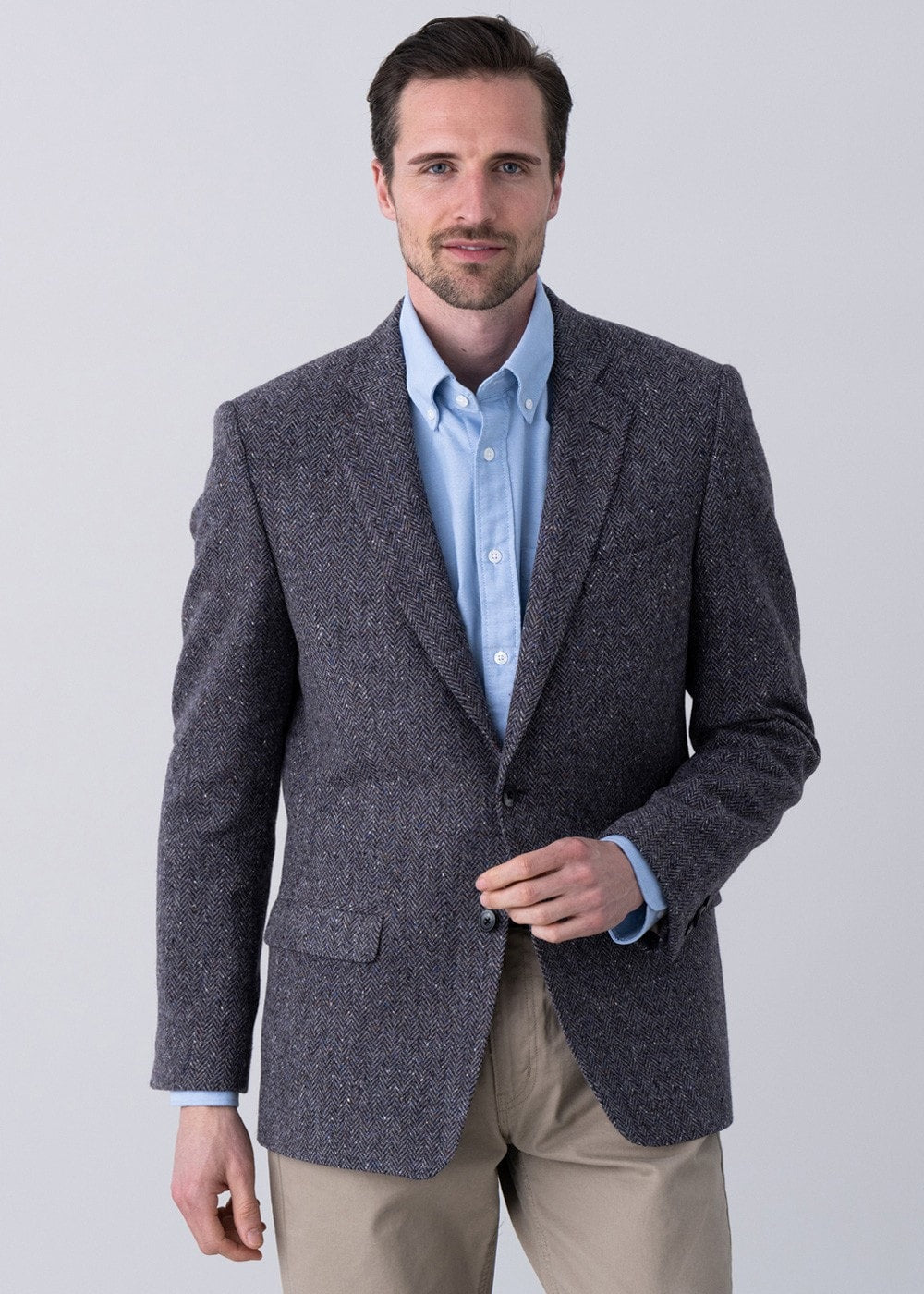 Barmoor Donegal Tweed Jacket - Grey - 1