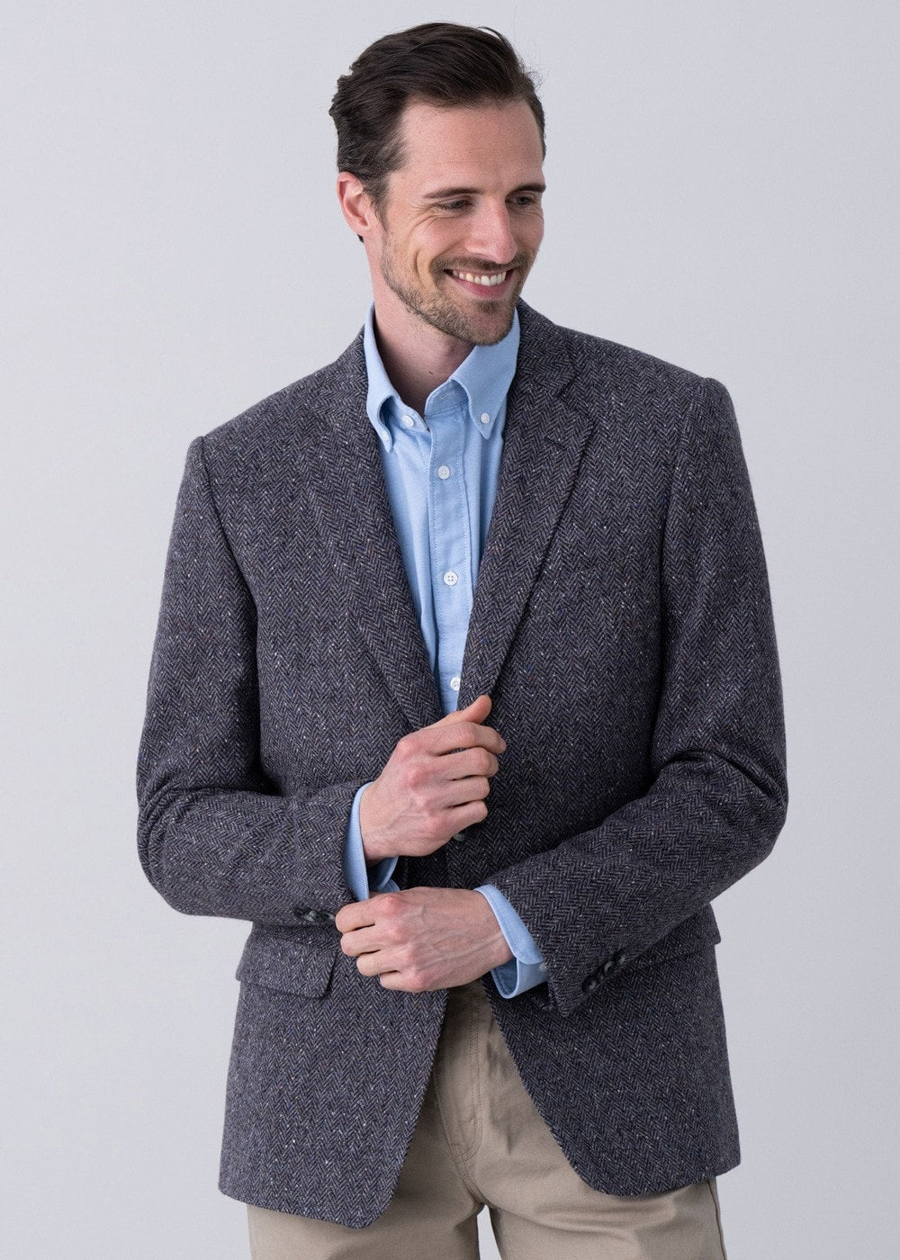 Barmoor Donegal Tweed Jacket - Grey - 2