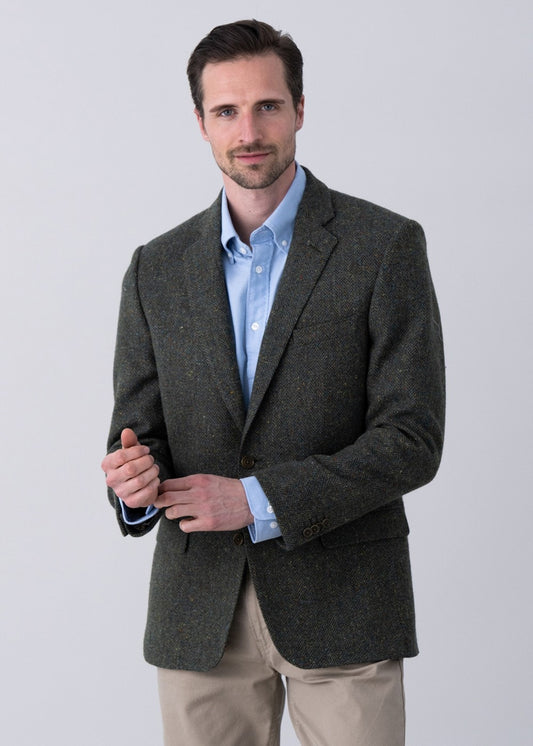 Woodside Donegal Tweed Jacket - Green - 1