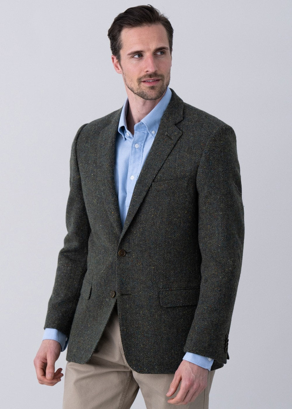 Woodside Donegal Tweed Jacket - Green - 2