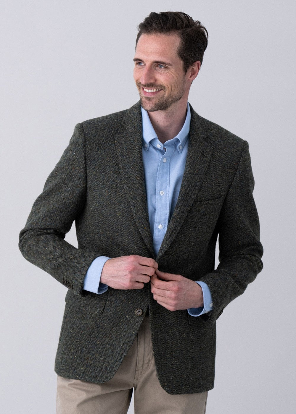 Woodside Donegal Tweed Jacket - Green - 3