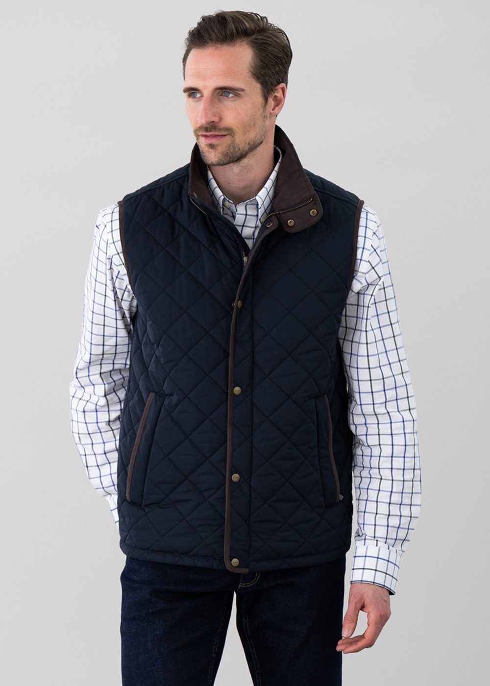 Barrowden Quilt Gilet - Midnight - 2