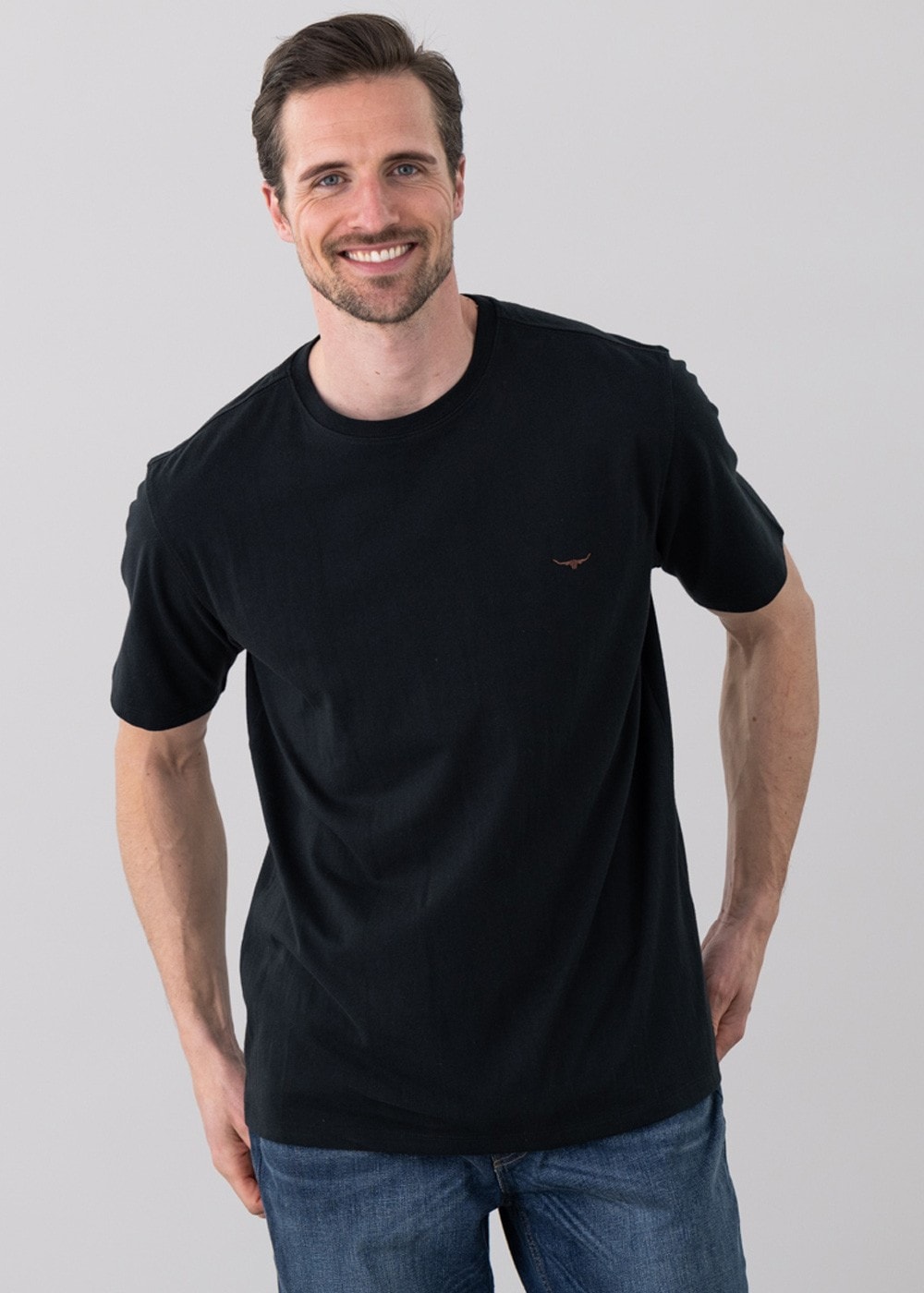 Parson T-Shirt - Black and Chestnut - 2