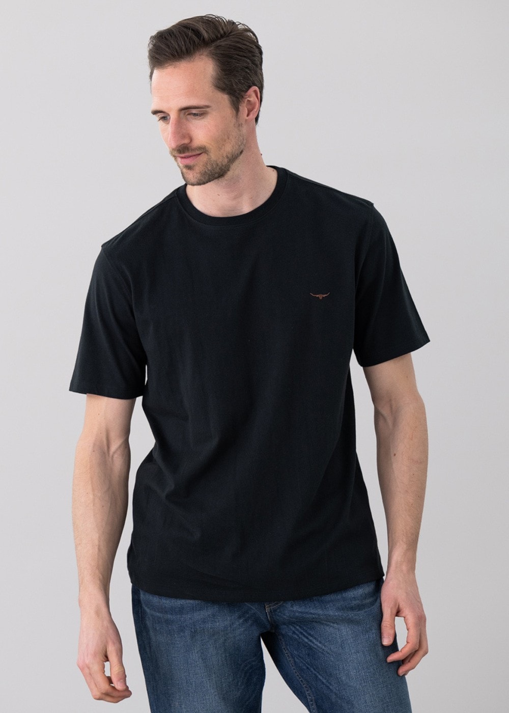 Parson T-Shirt - Black and Chestnut - 3