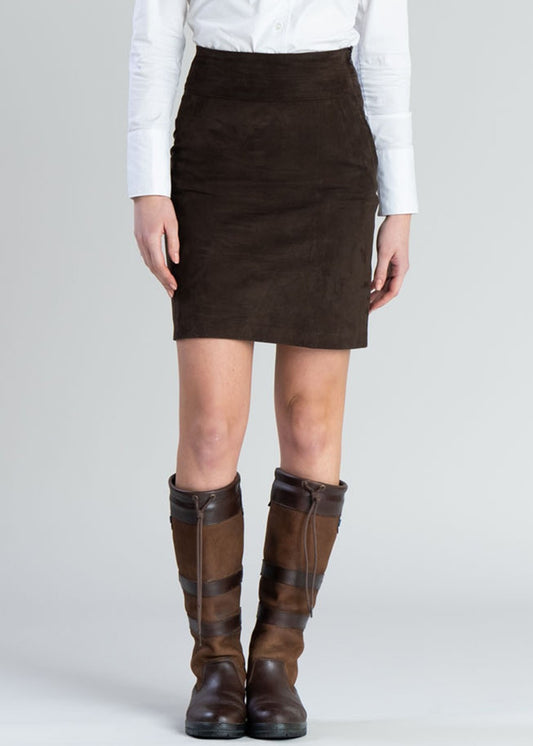 Elena Suede Skirt - Brown - 1