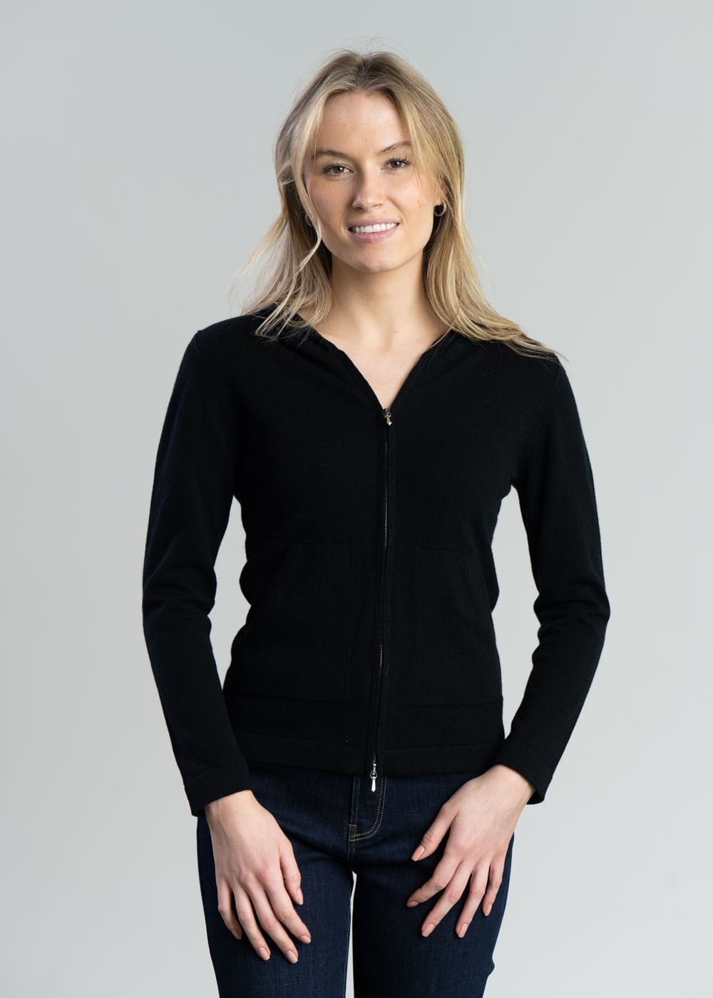 Millie Cashmere Hoodie - Black - 3