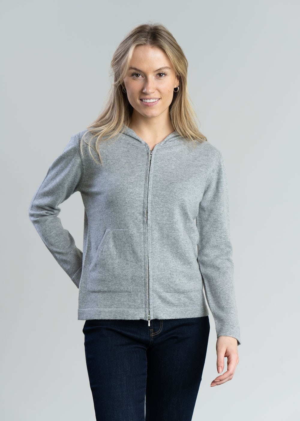 Millie Cashmere Hoodie - Flannel - 2