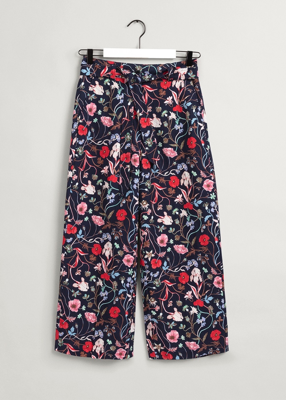 Floral Cropped Trousers - Classic Blue - 5