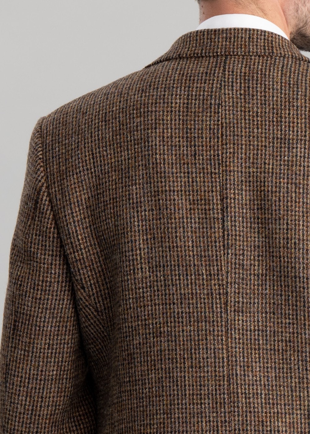 Beal Harris Tweed Jacket - Brown and Olive Shepherds Check - 6