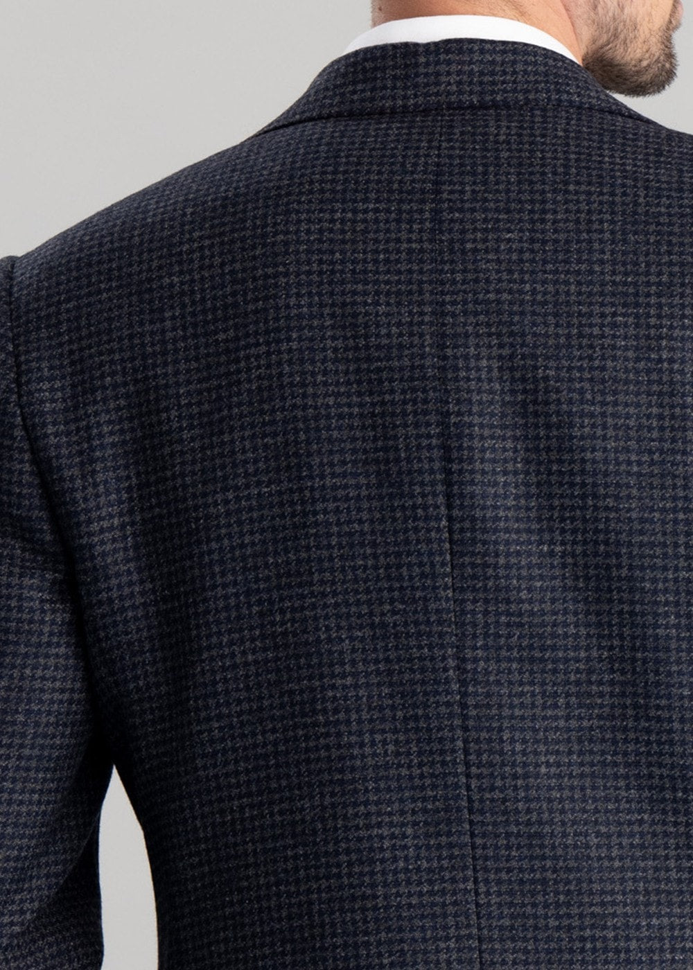 Warkworth Tweed Jacket - Houndstooth Check with Grey and Navy - 6