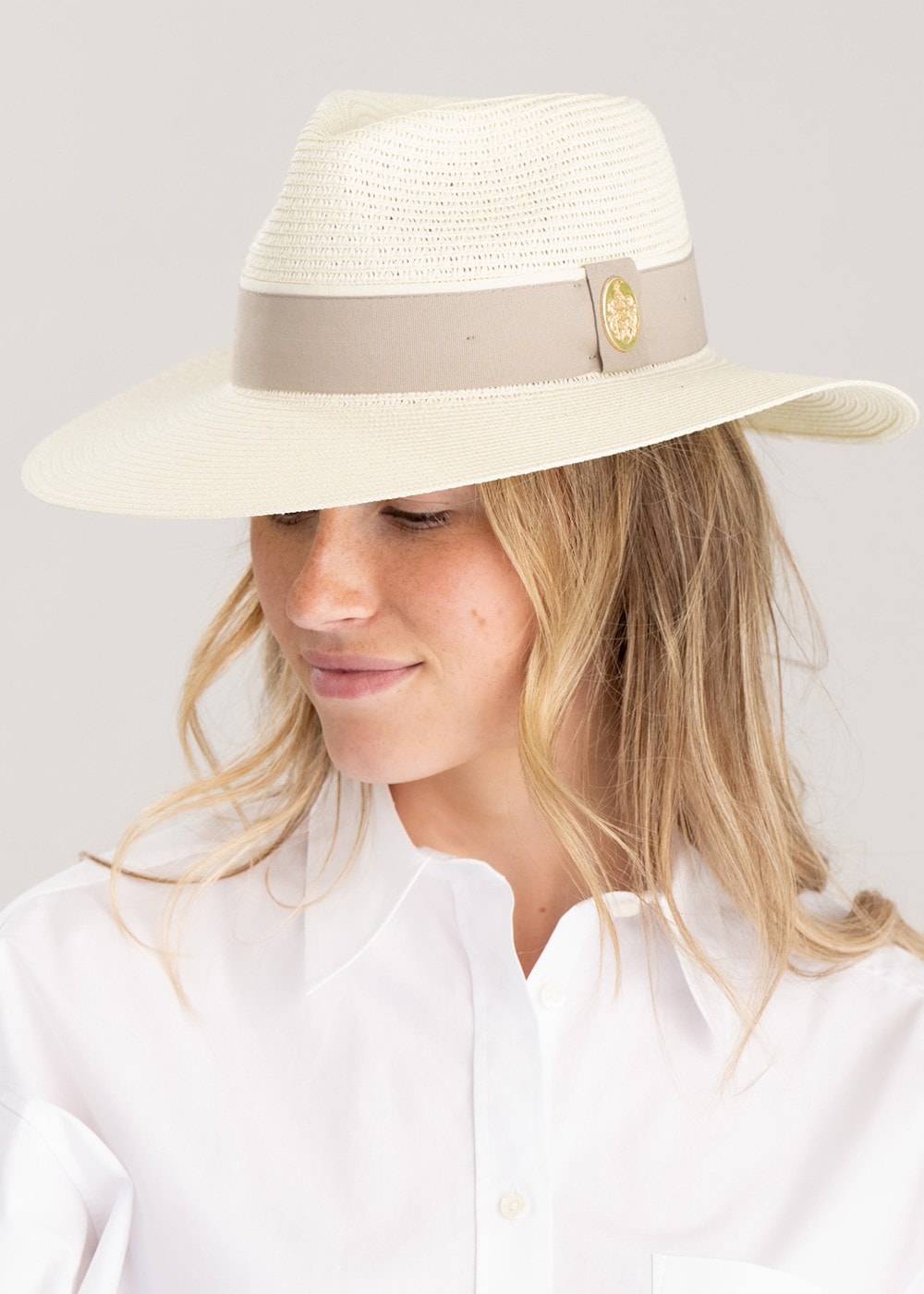 Hemley Wide Brim Fedora - Cream - 3