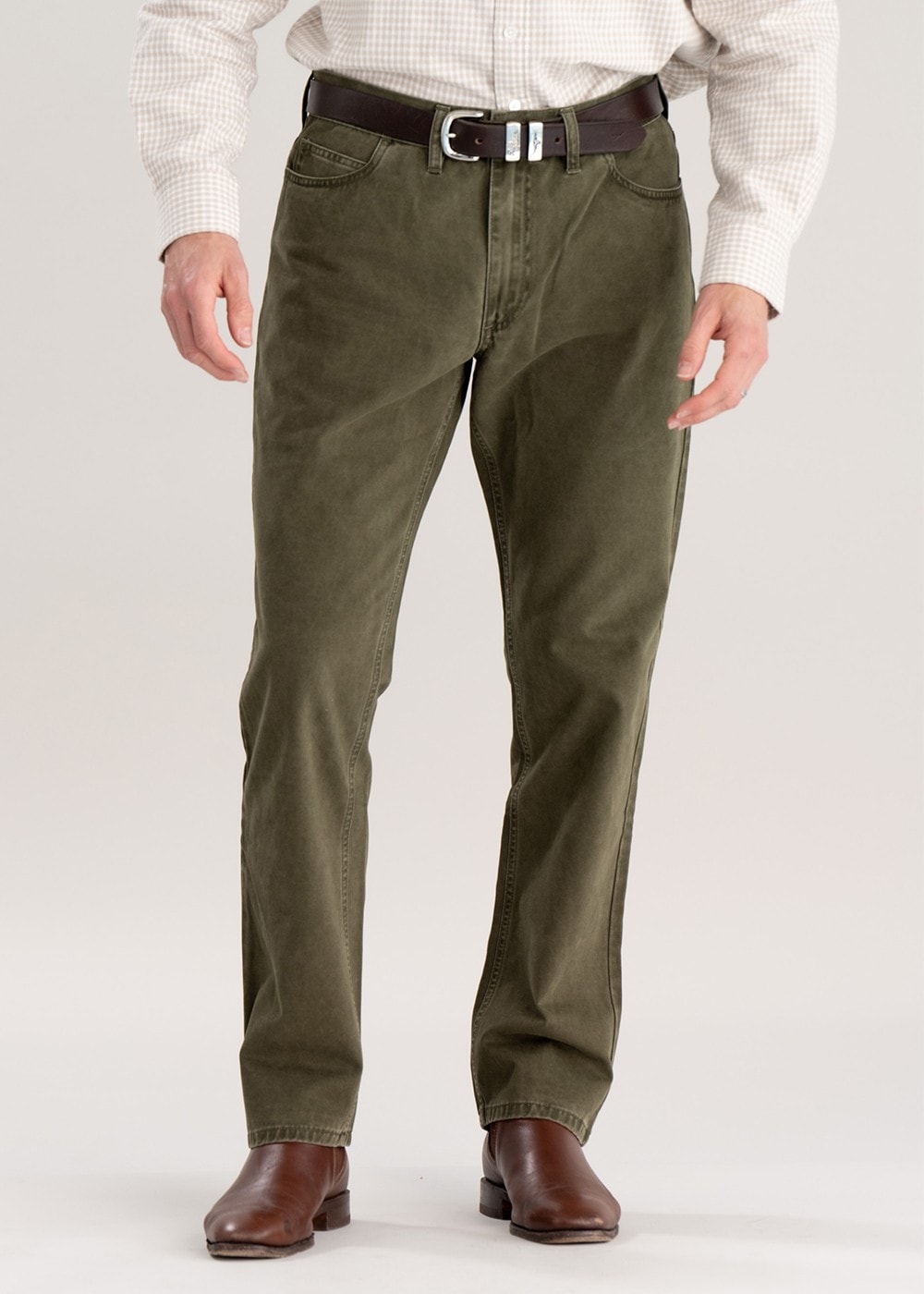 Eco-Landye Twill Jeans - Forest Green - 1