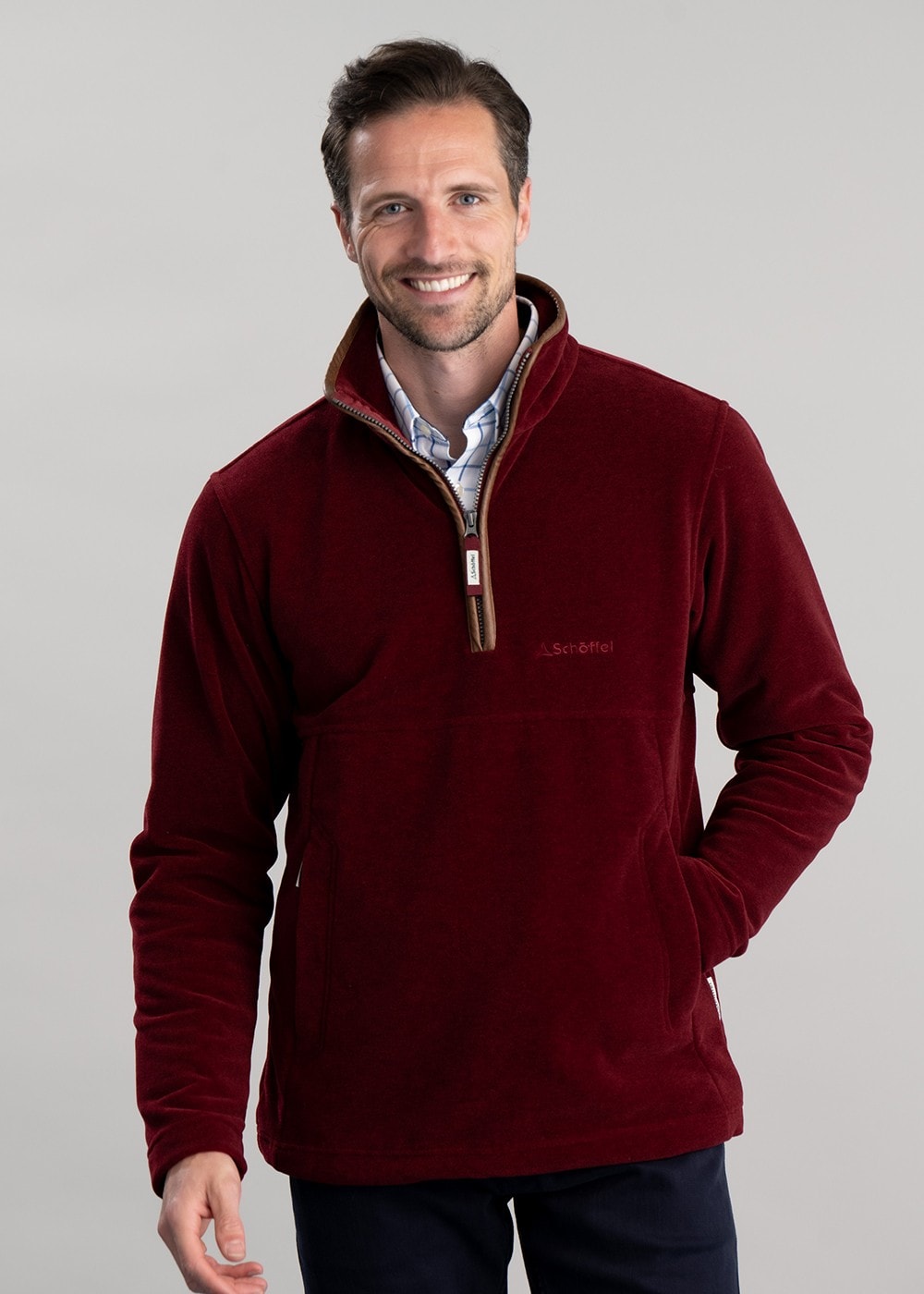 Berkeley Quarter Zip - Claret - 1