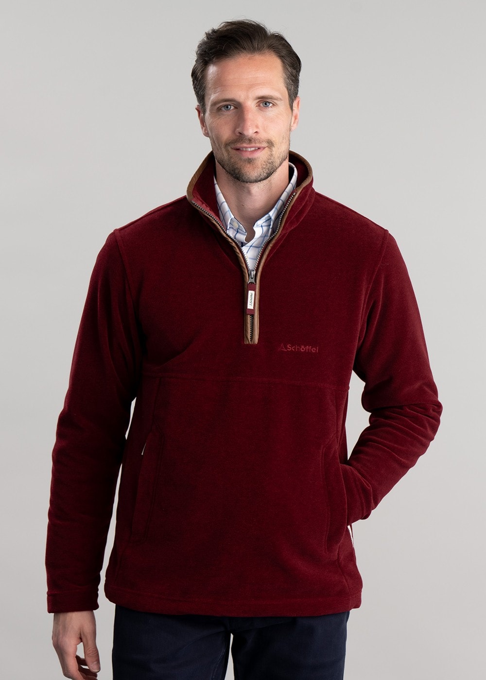 Berkeley Quarter Zip - Claret - 2