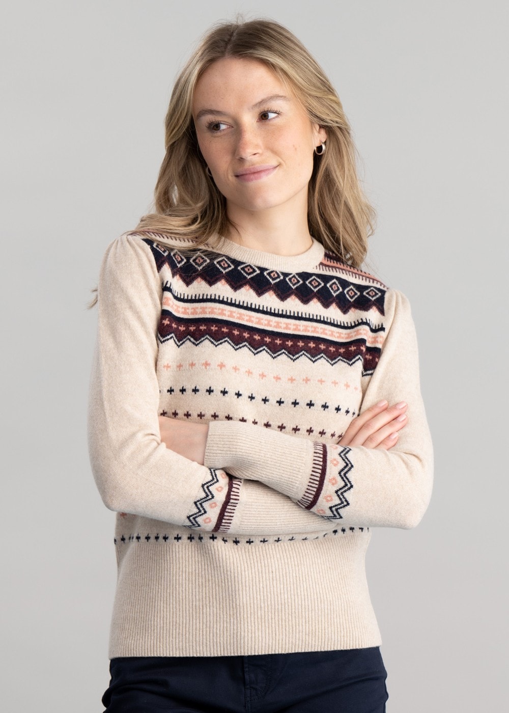 Birch Crew Neck Sweater - Oatmeal - 3