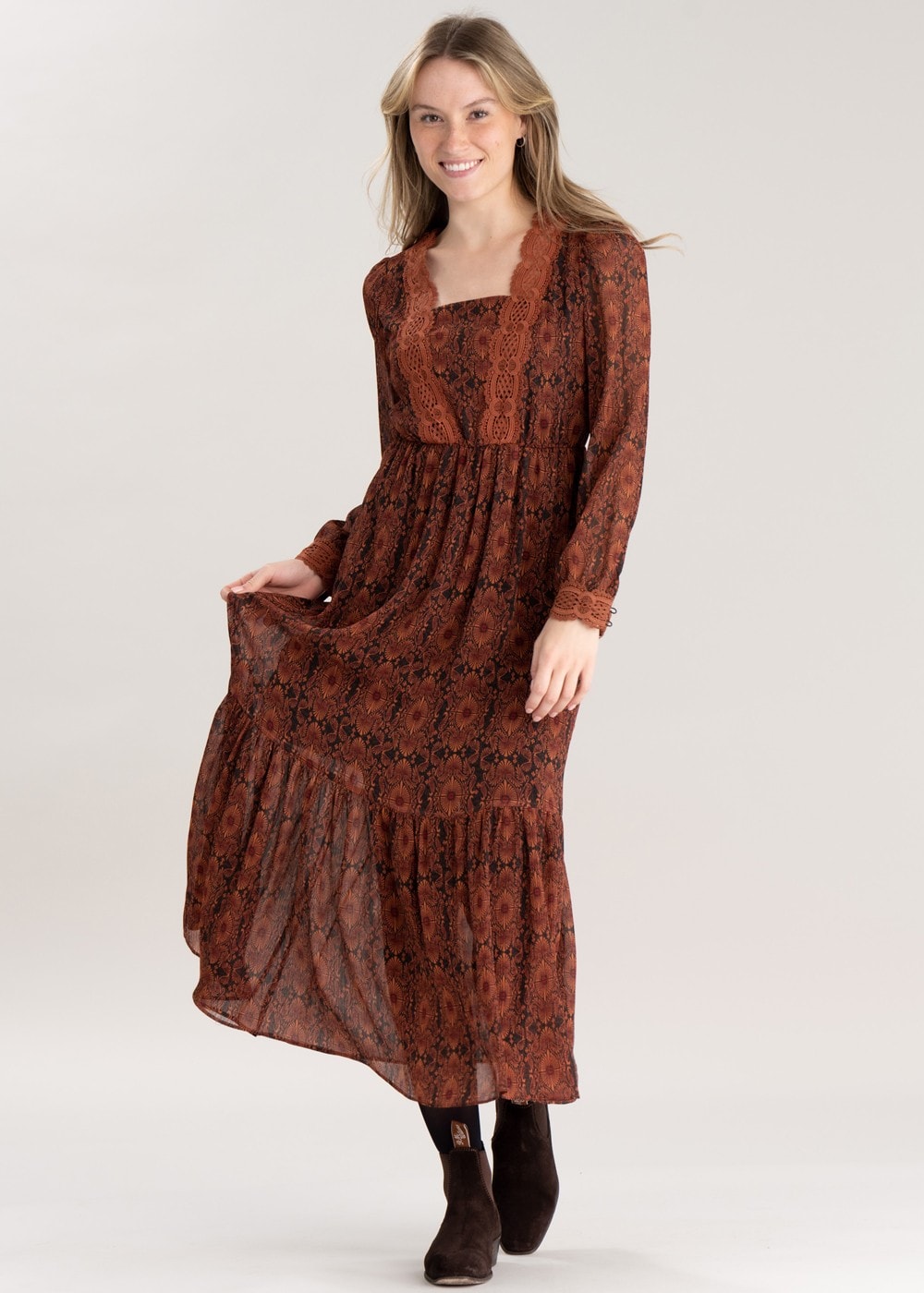 Navas Dress - Cognac - 3